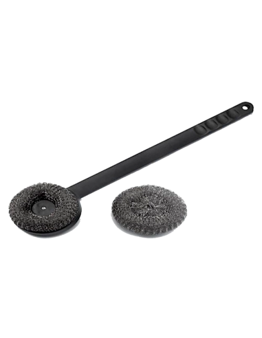 SPAZZOLA CON SPUGNA 45CM ACCIAIO