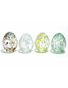 UOVO 01170 VETRO 7,5X10CM COLORI ASSORTITI