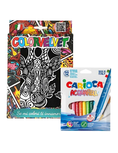 COLORVELVET 705603086 SET 4 DISEGNI VELLUTO CON 12 PENNARELLI