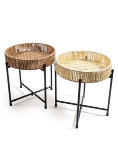 TAVOLINO 31729 METALLO CON CESTO CARTA 35X35CM ASSORTITO