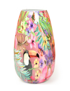 VASO 21246 ENAMEL METALLO 14,5X26CM DECORATO