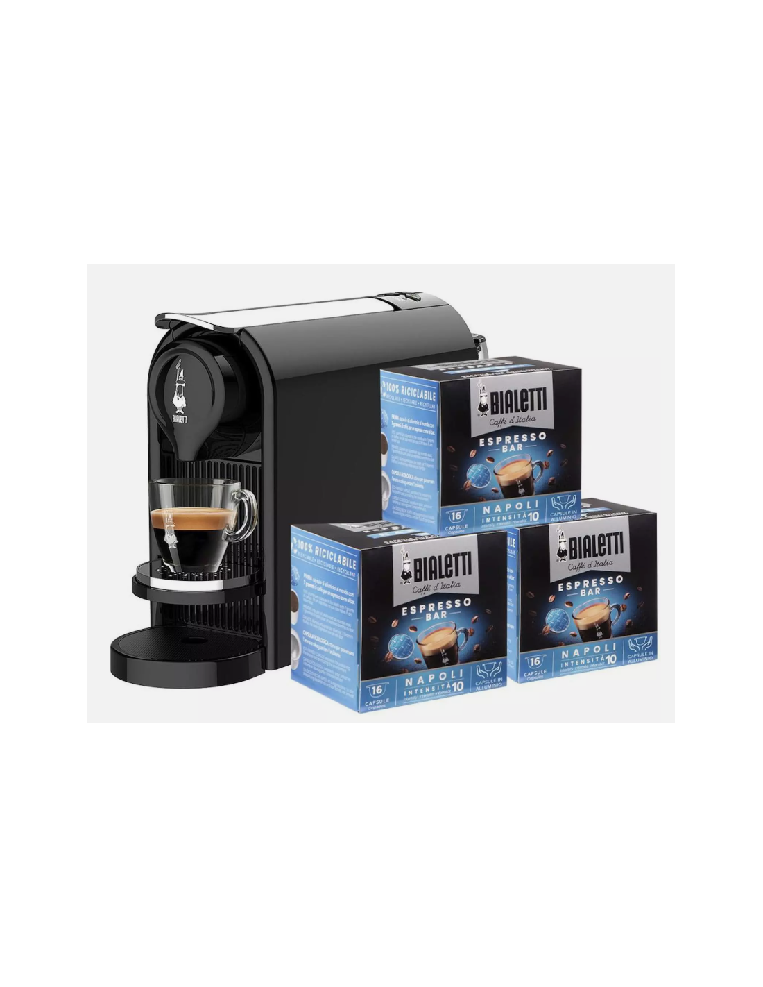 Bialetti Gioia Plus + 48 Capsule | Macchina da Caffè Automatica Nero – Shopincasa.it