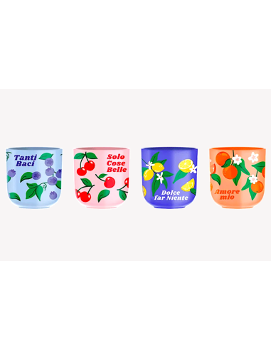 CAFFE': vendita online Bialetti Set 4 Bicchierini Frutta – Bicchierini da Caffè Multicolor in offerta