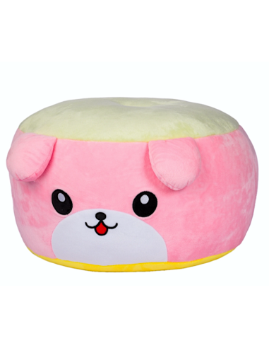 PELUCHE 25774 POUF CANE ROSA 40X25CM