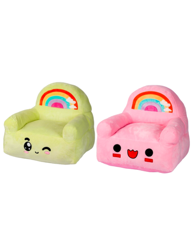 PELUCHE 25776 POLTRONA ARCOBALENO ASSORTITO 50X50X40CM