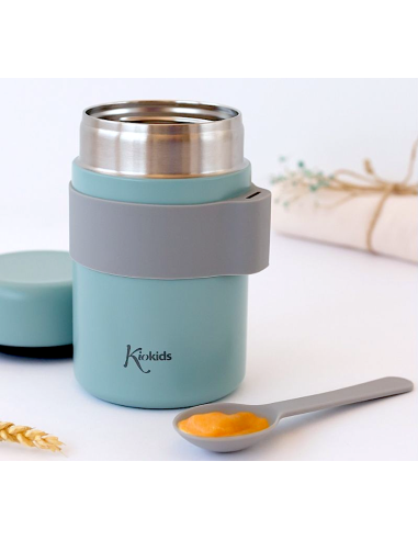 Thermos Pappine 500 ml con Cucchiaio Sage Kiokids su Shopincasa.it