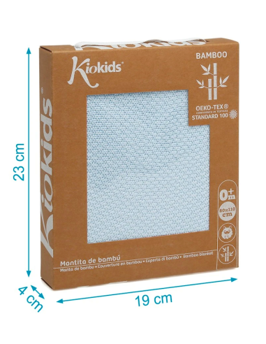 Kiokids Copertina Bambù Azzurro 80x110 cm | Shopincasa.it