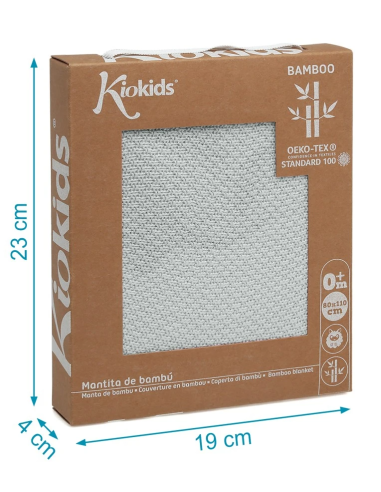 Kiokids Copertina Bambù Grigio 80x110 cm | Shopincasa.it