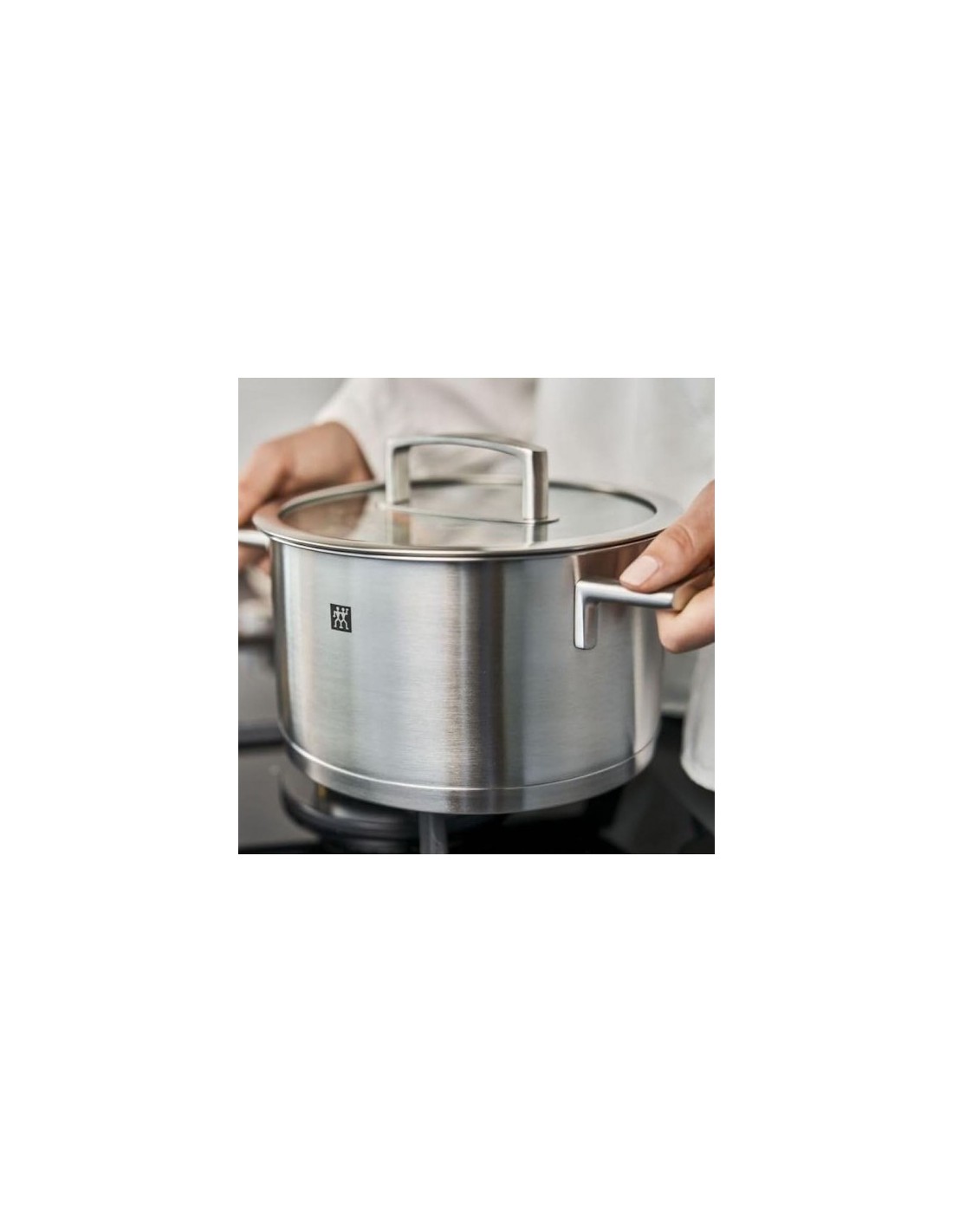 BATTERIE COMPLETE: vendita online Vitality Batteria di Pentole 5 Pezzi in Acciaio Inox 18/10, Triplo Fondo, con Coperchi, Com...