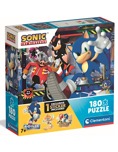 Puzzle Clementoni 180 pezzi con sticker Sonic, divertimento e creatività per bambini | Shop in Casa