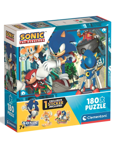 PUZZLE CLEMENTONI 180PZ CON STICKER SONIC 29798 | SHOP IN CASA