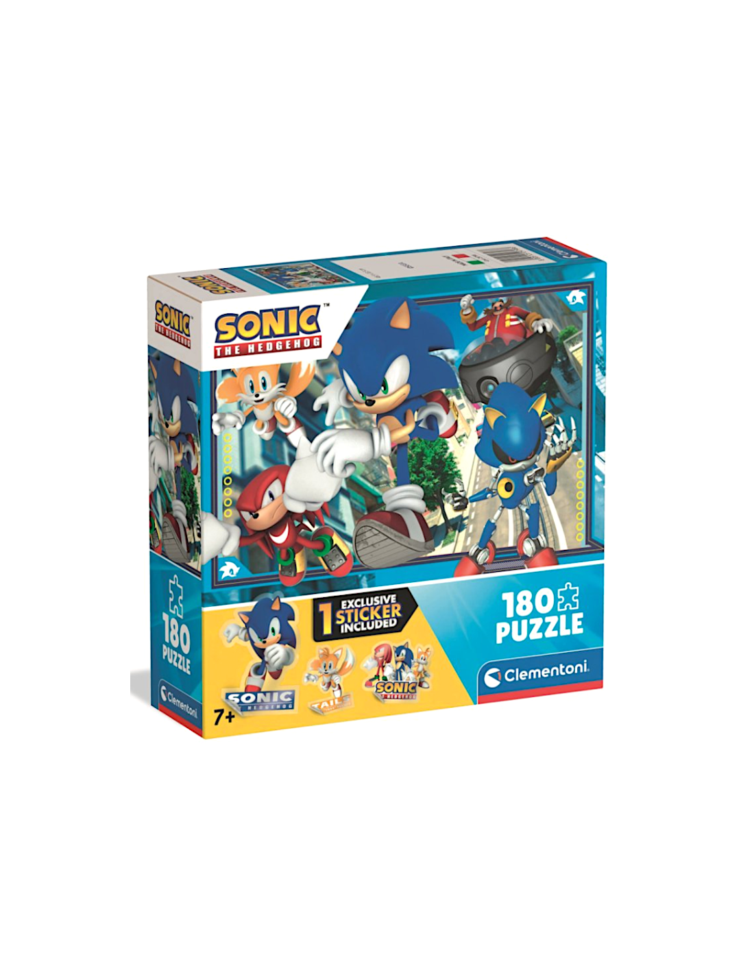 PUZZLE CLEMENTONI 180PZ CON STICKER SONIC 29798 | SHOP IN CASA