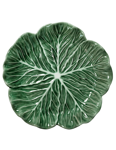 VASSOIO FOGLIA VEGAN VERDE PORCELLANA