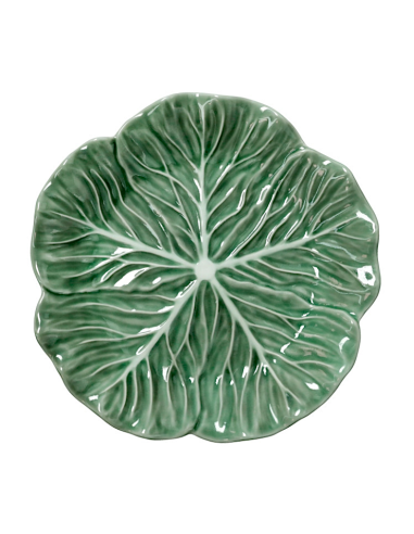VASSOIO FOGLIA VEGAN VERDE PORCELLANA