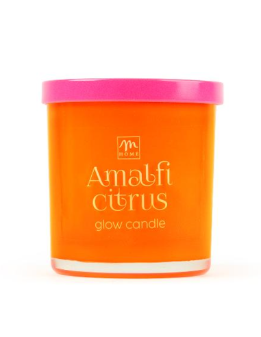 CANDELA FLUO 21850 ARANCIONE 170GR VETRO CON COPERCHIO