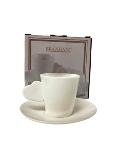 80018 SET 2 TAZZINE MANICO CUORE CON PIATTINO