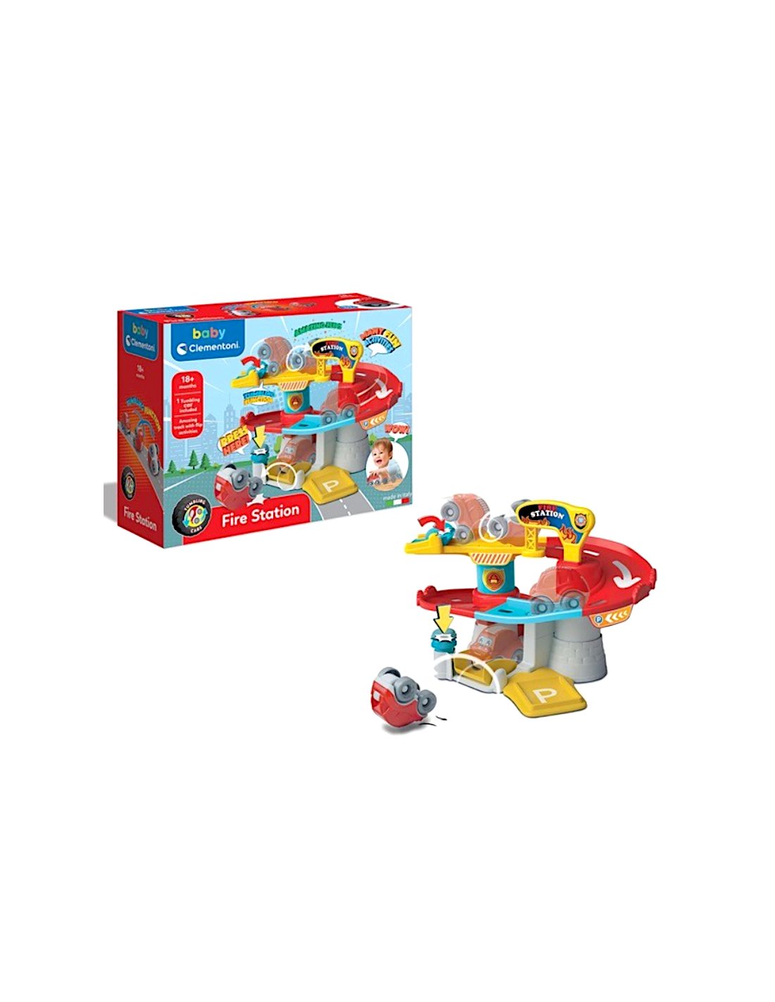 Clementoni Baby Fire Station, Pista Macchinine 18+ Mesi | Shop in Casa