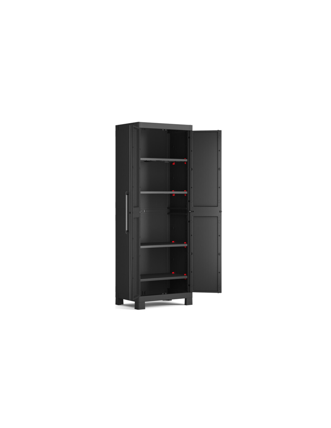 ARMADIETTI: vendita online Keter Detroit, armadio alto in plastica, armadio nero garage, 65x45x182 cm, armadietto attrezzi, a...
