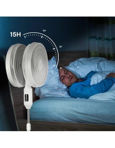 VENTILATORI: vendita online Ventilatore a Piantana Doppia Esposizione, Ø 40 cm, 12 Velocità, Timer, Telecomando, Altezza Rego...