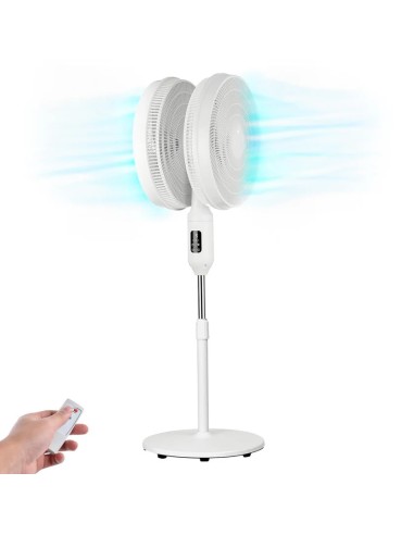 VENTILATORI: vendita online Ventilatore a Piantana Doppia Esposizione, Ø 40 cm, 12 Velocità, Timer, Telecomando, Altezza Rego...
