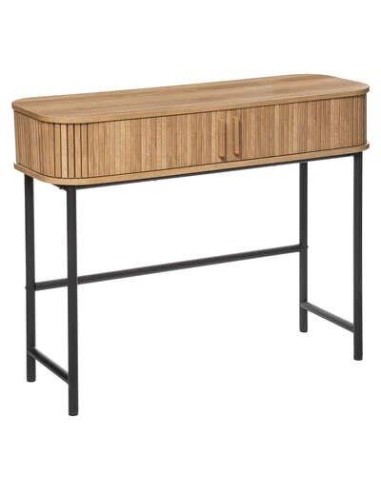 CONSOLLE 184922 COLVA MDF/ACCIAIO 100X35X80,5CM 2 SCOMPARTI