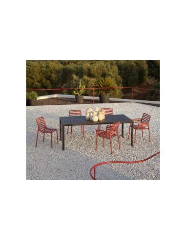 TAVOLI: vendita online Tavolo allungabile modello Tevere Colore Antracite 100x211/275xH.76,5cm in offerta