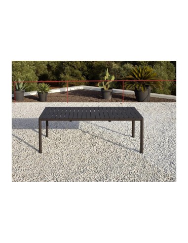 TAVOLI: vendita online Tavolo allungabile modello Tevere Colore Antracite 100x211/275xH.76,5cm in offerta