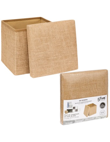 POUF 205537 PIEGHEVOLE 31X31CM MDF BEIGE
