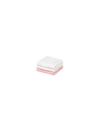 Set 3 Museline Rosa, Bianco e Stampato Kiokids su Shopincasa.it