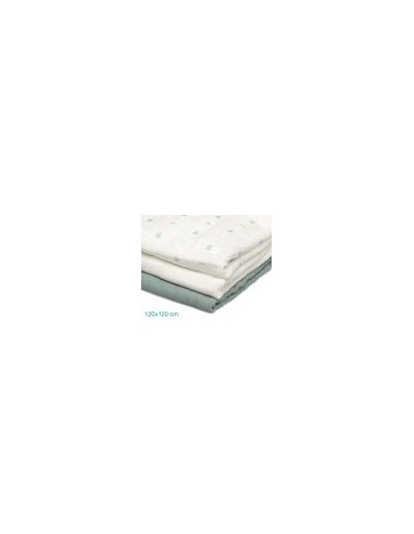 Set 3 Museline Salvia, Bianco e Stampato Kiokids su Shopincasa.it