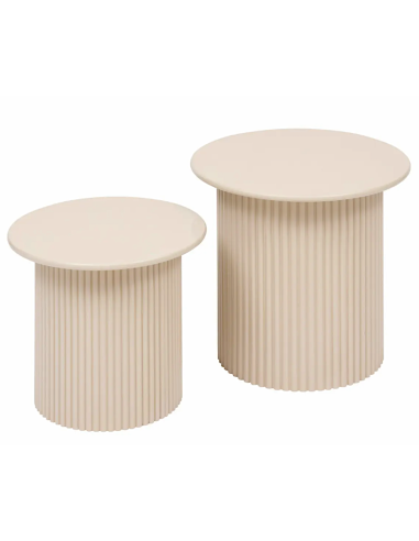 SET 2 TAVOLINI 206022 EINO BEIGE 34X31/40X38CM MDF