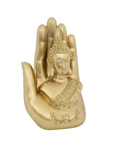 FIGURA BUDDHA 206131 ANDY RESINA 11X7X18CM DORATO