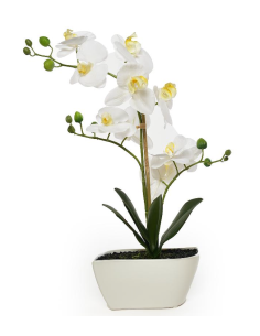 ORCHIDEA 21499 VASO CERAMICA 20X8X47CM BIANCO