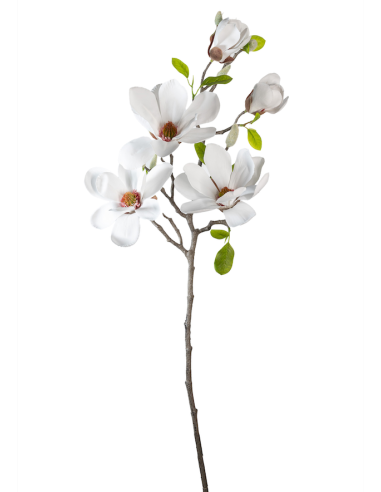 STELO 2700334-10 MAGNOLIA BIANCA 3 FIORI E DUE BOCCIOLI 75CM