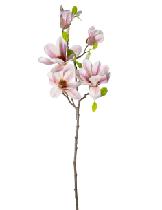 STELO 2700334-92 MAGNOLIA ROSA 3 FIORI E DUE BOCCIOLI 75CM