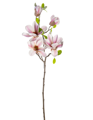 STELO 2700334-92 MAGNOLIA ROSA 3 FIORI E DUE BOCCIOLI 75CM