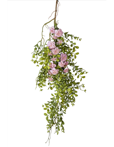 RAMO 271001411 SUCCULENTA CON FIORI ROSA 85CM