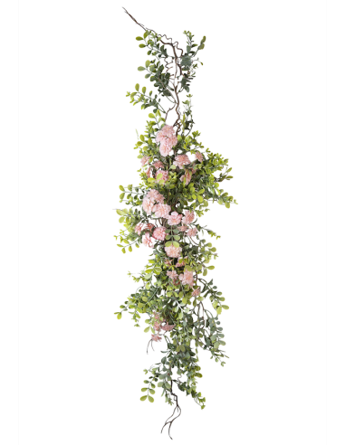 RAMO 271001511 SUCCULENTA CON FIORI ROSA 120CM