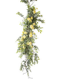 RAMO 271001513 SUCCULENTA CON FIORI GIALLI 120CM