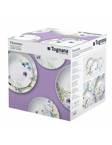 Tognana Florenne Servizio Tavola 18 Pezzi con Decori Floreali | shopincasa.it