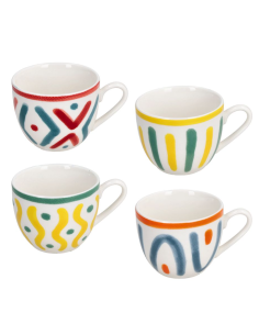 TAZZE CAFFE' E LATTE: vendita online Tognana Iris Vietri, Tazzina Caffè 90 cc, Porcellana Bianca Assortita, Elegante in offerta