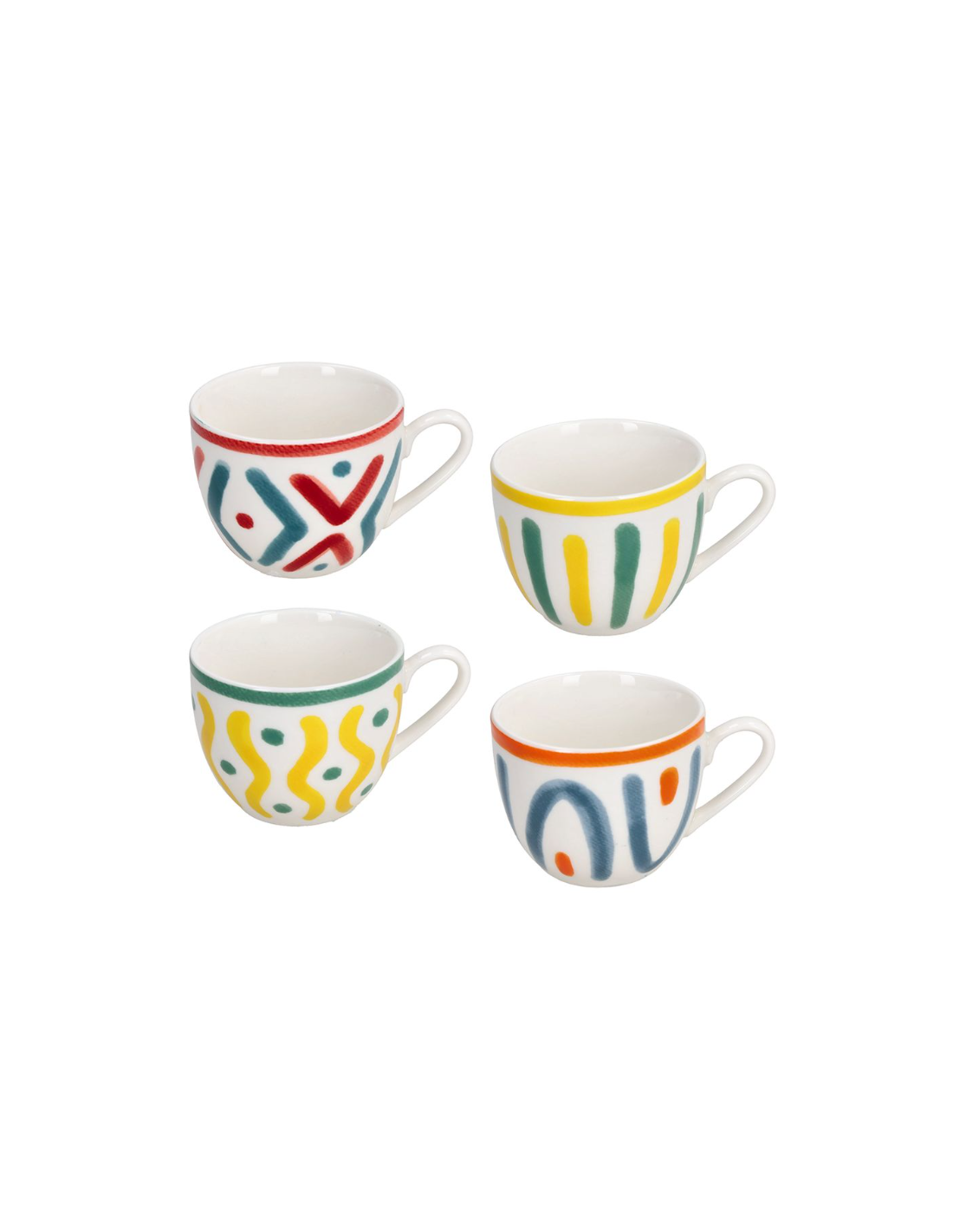 TAZZE CAFFE' E LATTE: vendita online Tognana Iris Vietri, Tazzina Caffè 90 cc, Porcellana Bianca Assortita, Elegante in offerta