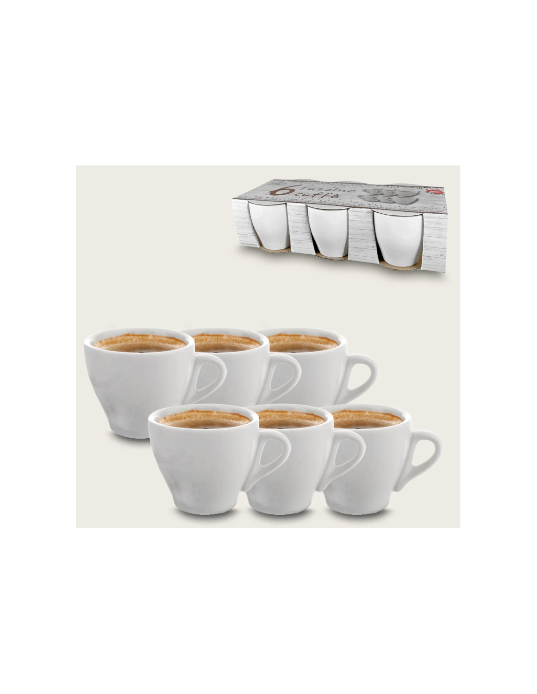SET 6 TAZZINE CAFFE' 58060 BIANCHE