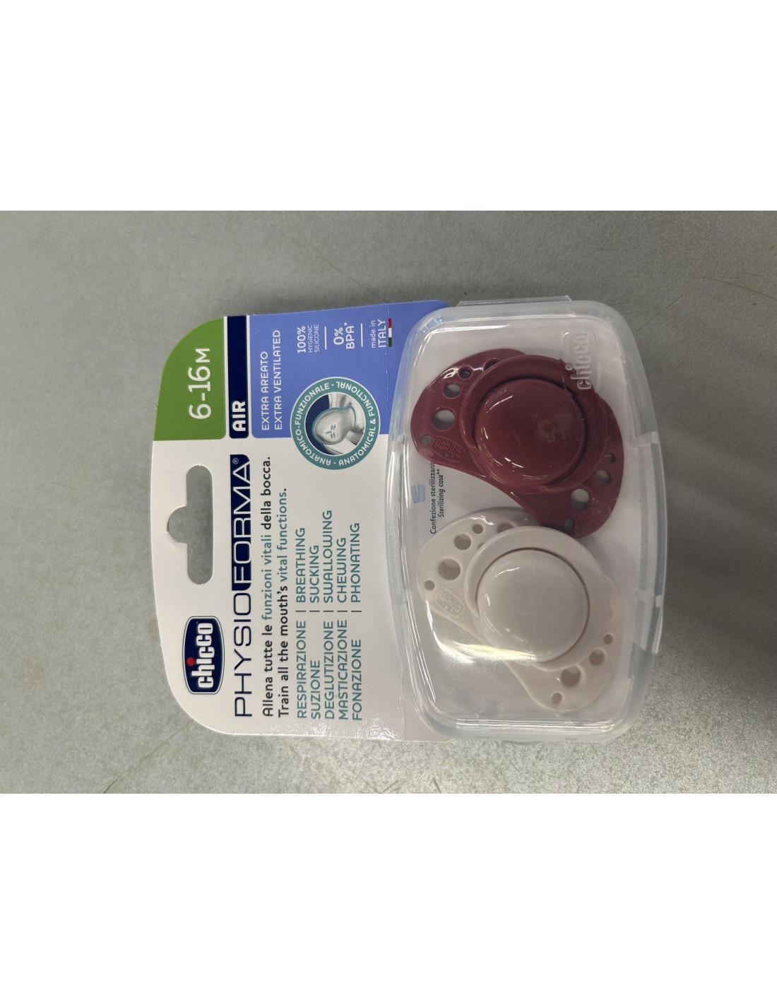 Chicco PhysioForma Succhietto 6-16 Mesi Rosso | shopincasa.it
