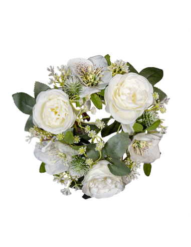 GIROCANDELA 268014436 22CM ROSE BIANCHE