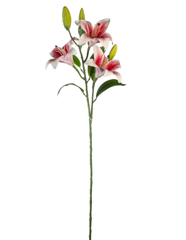 STELO 4015000362 LILIUM ROSSO/BIANCO 3 FIORI E 3 BOCCIOLI