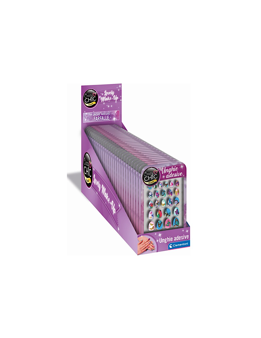 CRAZY CHIC 18134 UNGHIE ADESIVE FARFALLE