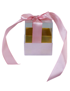 PLEXIGLASS SCATOLINA FIOCCO ROSA