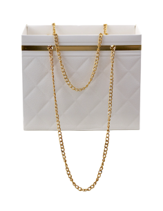 1438001 BORSETTA PORTAFIORI TRAPUNTA BIANCA