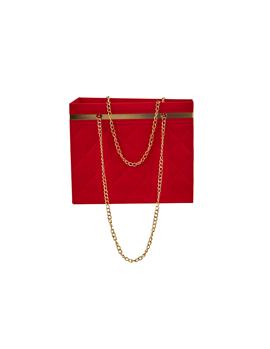 1438003 BORSETTA PORTAFIORI TRAPUNTA ROSSA